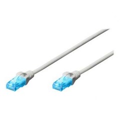 Digitus DK-1512-005 Ecoline Patch Cable, UTP, CAT 5e, AWG 26/7, 0,5m, šedý
