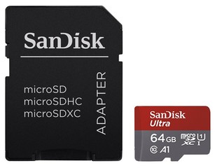 SanDisk Ultra microSDXC 64GB 80MB/s + adaptér