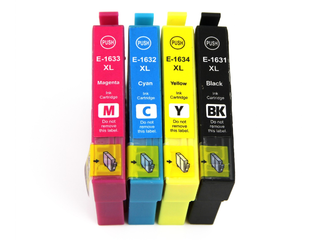 Kompatibilní inkousty s Epson T1636 černý, modrý, červený a žlutý