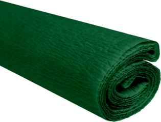 Krepový papír tmavě zelený 50 cm x 200 cm 28g/m2