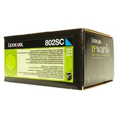 Originální toner Lexmark 80C2SC0, azurový