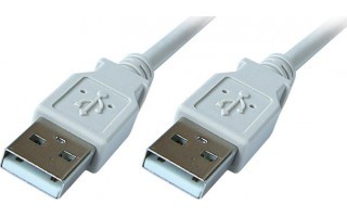 PremiumCord USB 2.0 kabel propojovací, A-A, 2m, šedý, KU2AA2