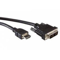 Roline 11.04.5519 DVI-HDMI kabel, DVI-D(M) - HDMI M, 1m