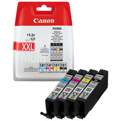 Originální inkoust Canon CLI-581XXLCMYK (1998C005), CMYK, 4 x 11,7 ml.