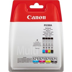 Originální inkoust Canon CLI-571CMYK (0386C005), CMYK, 4 x 7 ml.