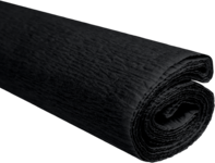 Krepový papír černý 50 cm x 200 cm 28g/m2