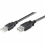 USB 2.0 kabel prodlužovací A-A, M-F, černý, 5m