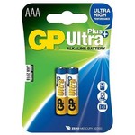 GP Ultra Plus, alkalická AAA baterie, 1.5V, 2ks